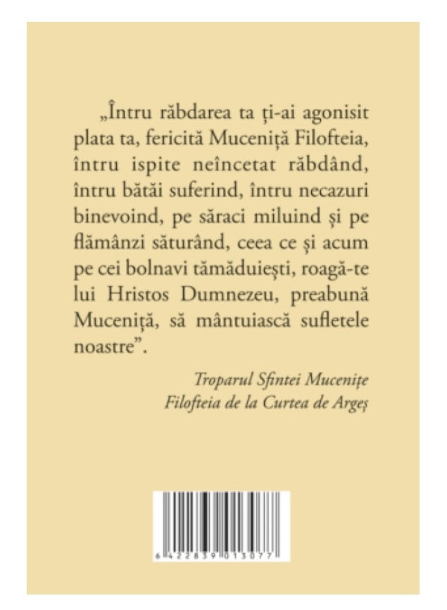 ACATISTUL SF. MUCENITE FILOFTEIA DE LA CURTEA DE ARGES