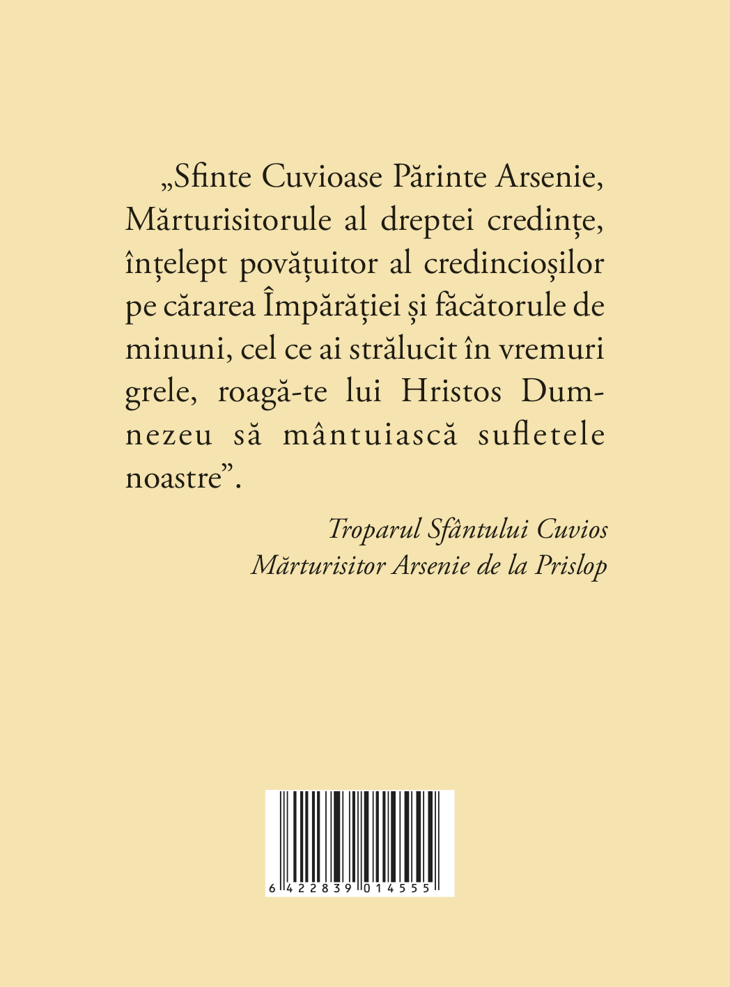 Acatistul Sfântului Cuvios Mărturisitor Arsenie de la Prislop – carte de rugăciune, format mic