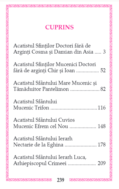 ACATISTE SI RUGACIUNI CATRE SFINTII TAMADUITORI
