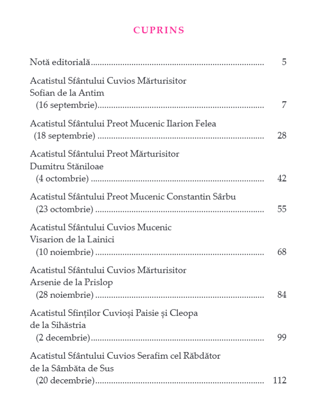 Acatistele Sfinţilor români proclamaţi cu prilejul Centenarului Patriarhiei Române (broșată)