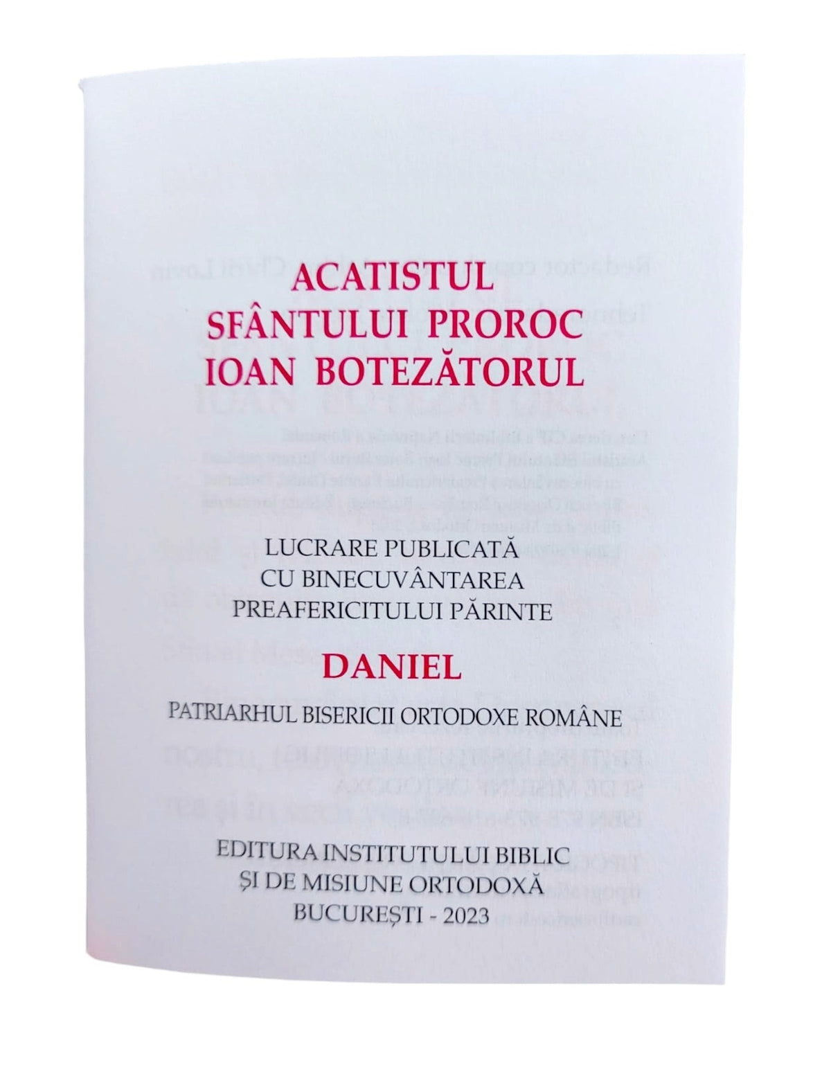 ACATISTUL SF. PROROC IOAN BOTEZATORUL