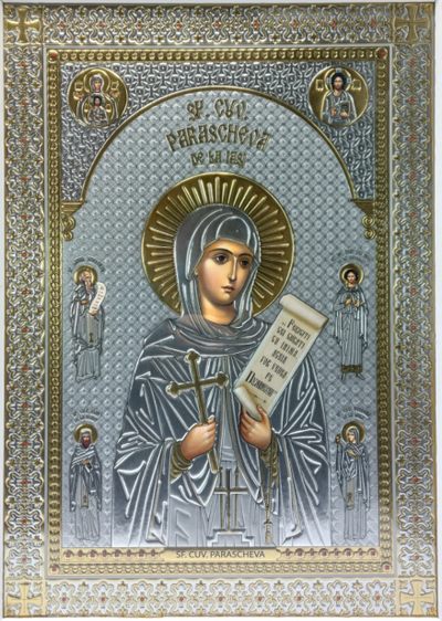LITOGRAFIE PE MDF 33.4/46.9  - SFANTA CUVIOASA PARASCHEVA