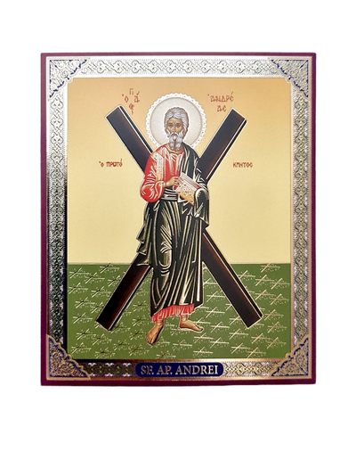 LITOGRAFIE PE MDF 10/12 - SFANTUL APOSTOL ANDREI (model 2)