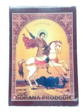 ICONITA PLASTIFIATA SFANTUL MARE MUCENIC GHEORGHE
