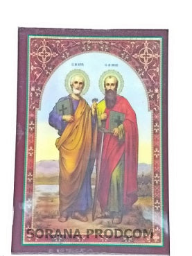 ICONITA PLASTIFIATA SFINTII APOSTOLI PETRU SI PAVEL