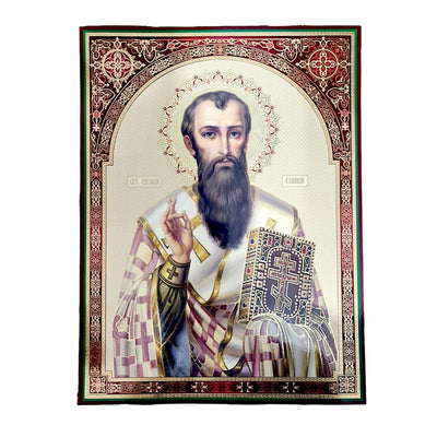 LITOGRAFIE PE MDF - SFANTUL VASILE CEL MARE
