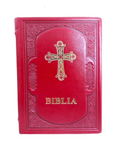 BIBLIE MEDIE LEGATA IN PIELE- ROSU