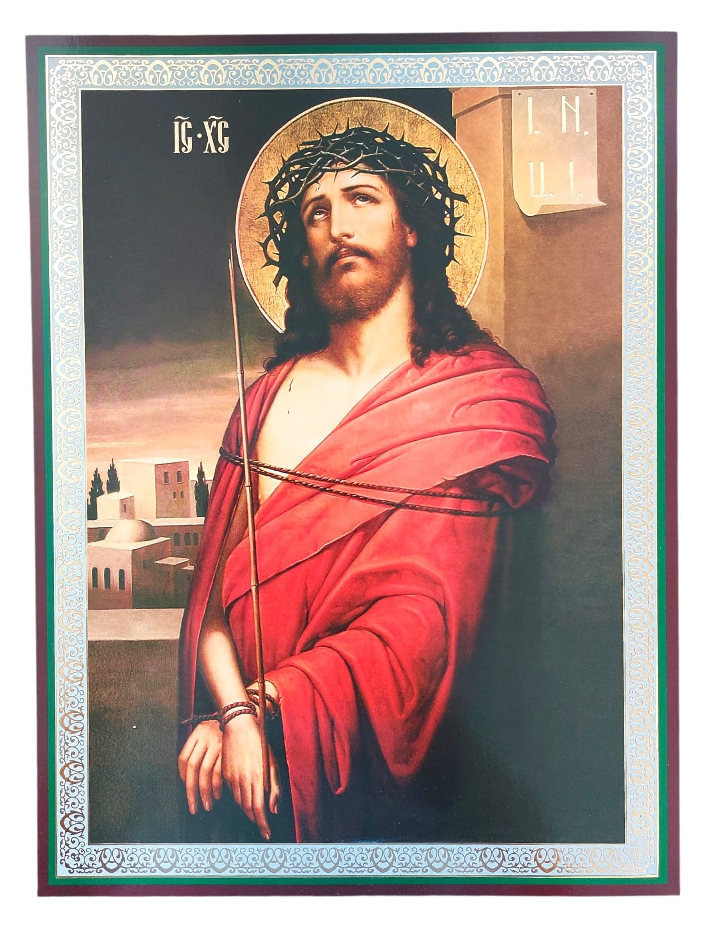 LITOGRAFIE PE MDF 30/40  - MANTUITORUL CU COROANA DE SPINI