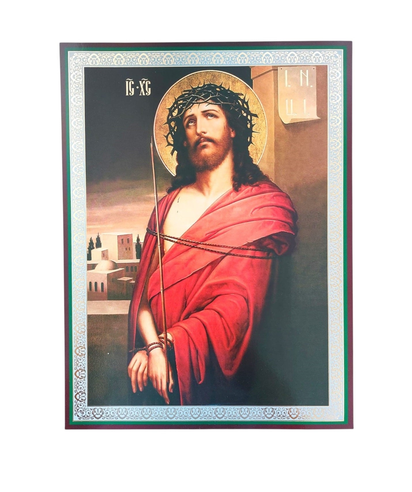 LITOGRAFIE PE MDF 15/18 - MANTUITORUL CU COROANA DE SPINI